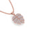 Leaf pendant in rose gold with white diamonds of 0.58 ct in weight