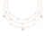 Multi-strand necklace in white gold with white diamonds of 0.82 ct in weight - HER DIAMONDS®