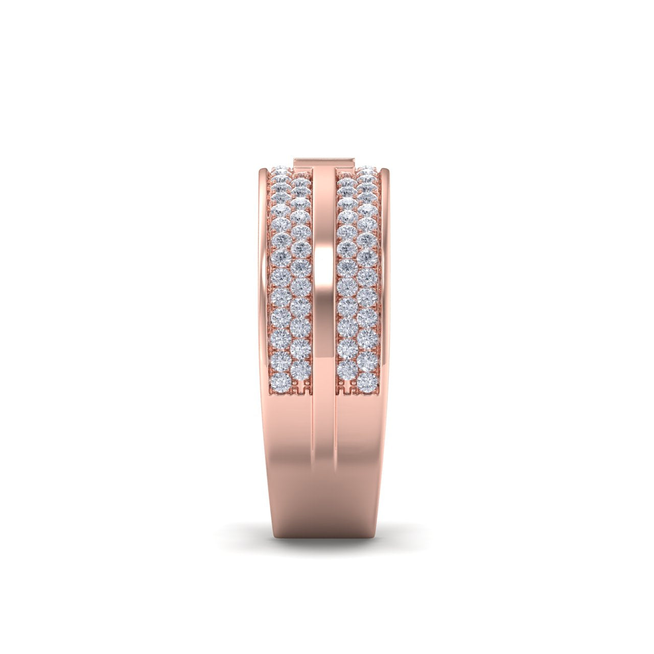 Diamond ring in rose gold with white diamonds of 0.55 ct in weight