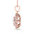 Round pendant necklace in rose gold with white diamonds of 0.71 ct in weight - HER DIAMONDS®