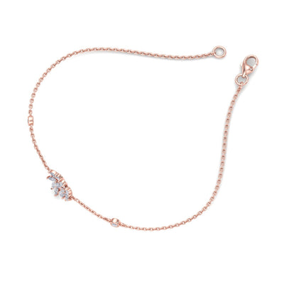 Bracelet in rose gold with white diamonds of 0.75 ct in weight - HER DIAMONDS®