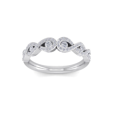 Beautiful Ring in white gold with white diamonds of 0.40 ct in weight