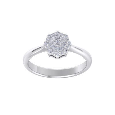 Diamond ring in white gold with white diamonds of 0.32 ct in weight