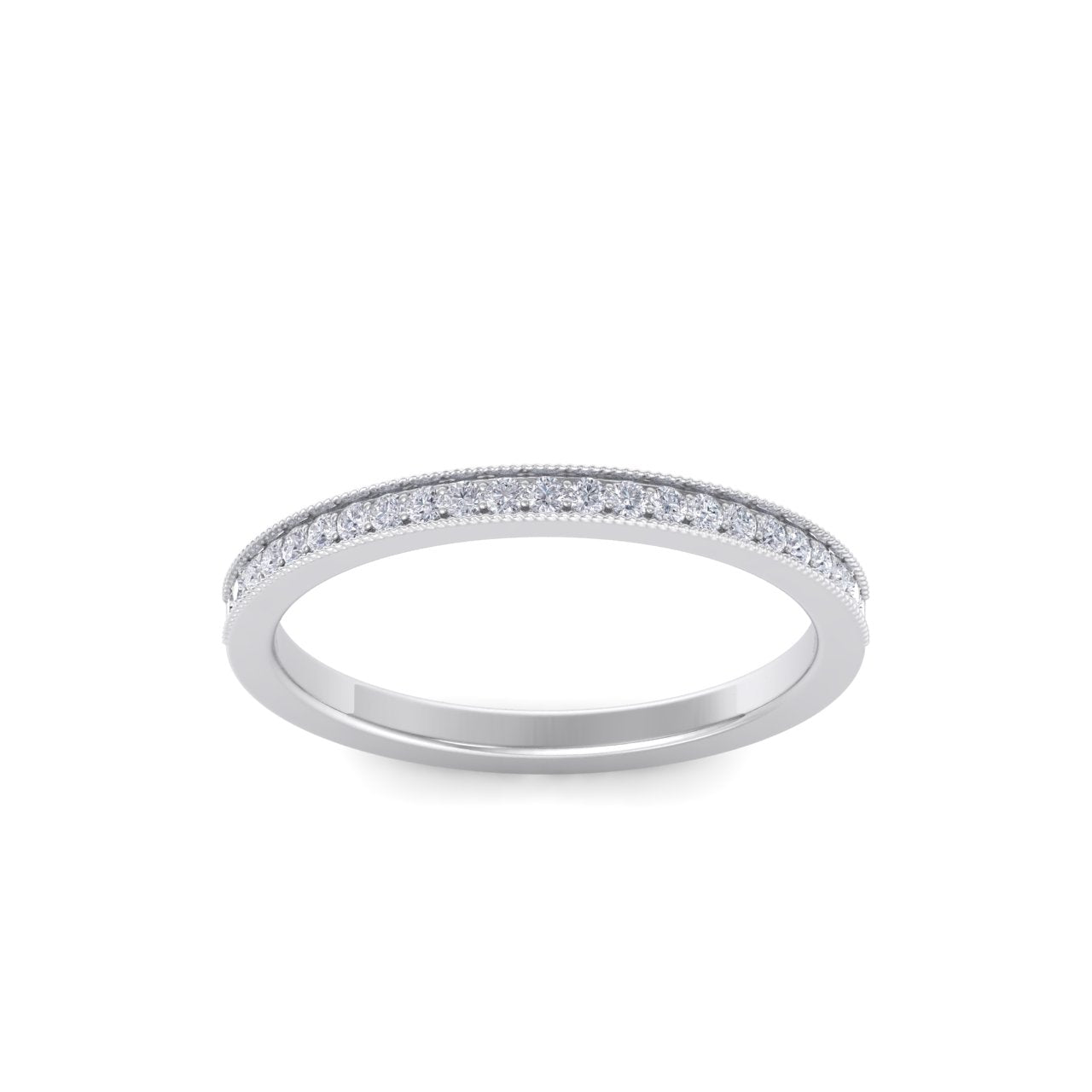 Diamond ring in white gold with white diamonds of 0.15 ct in weight