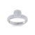 Cluster Diamond ring in white gold with white diamonds of 0.71 ct in weight