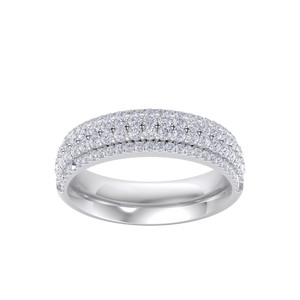 Diamond ring in white gold with white diamonds of 0.85 ct in weight