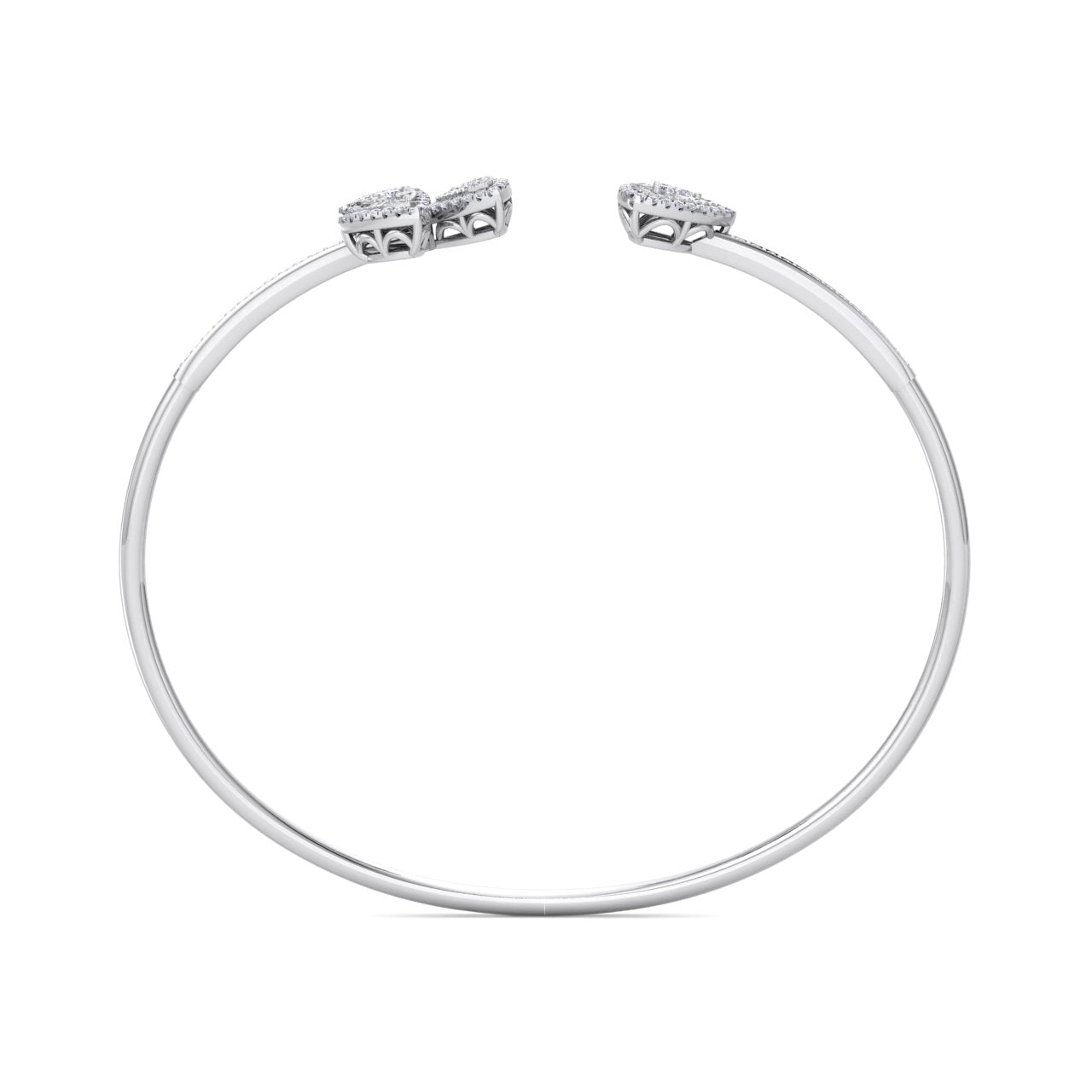 Bracelet in white gold with white diamonds of 0.53 ct in weight