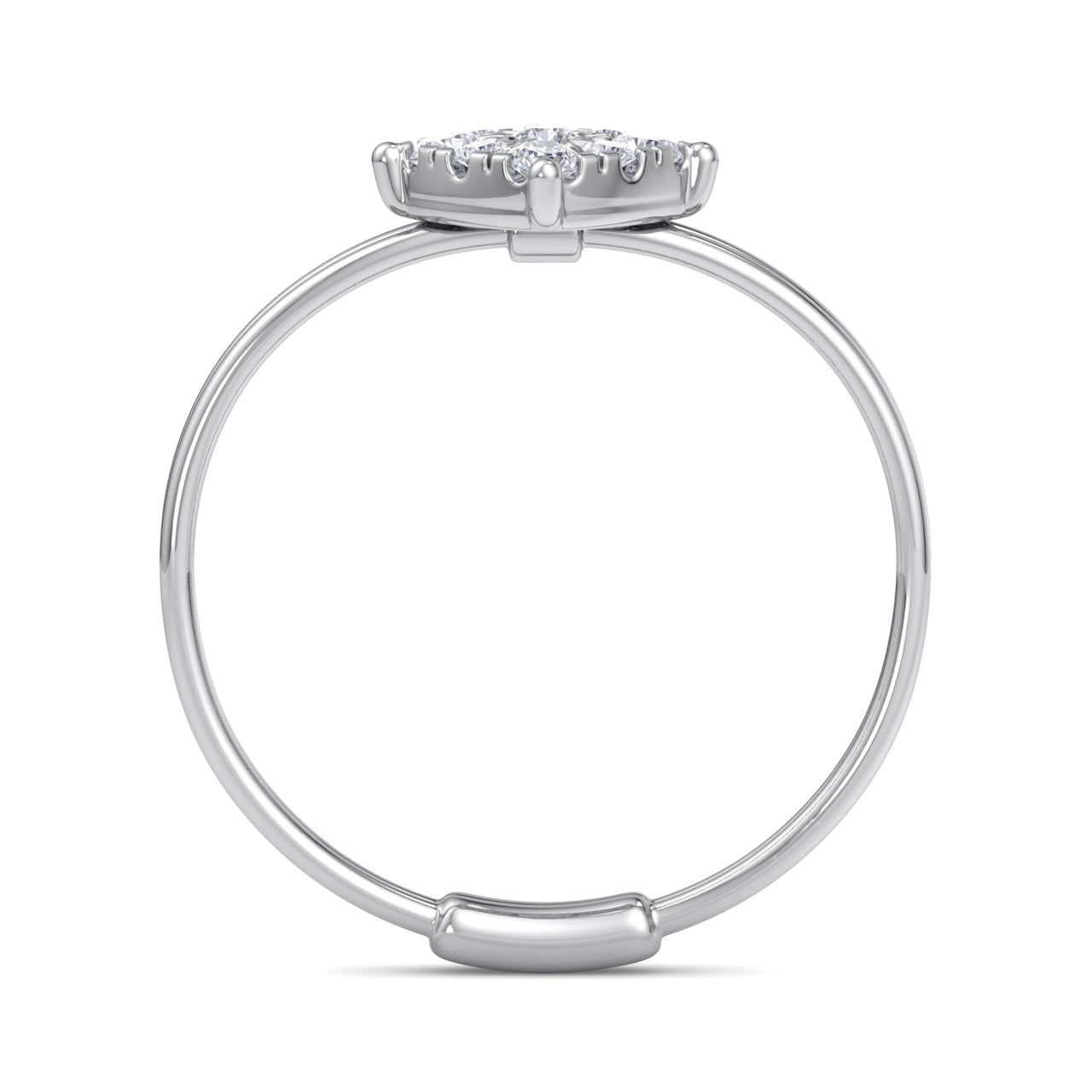 Beautiful Ring in white gold with white diamonds of 0.26 ct in weight