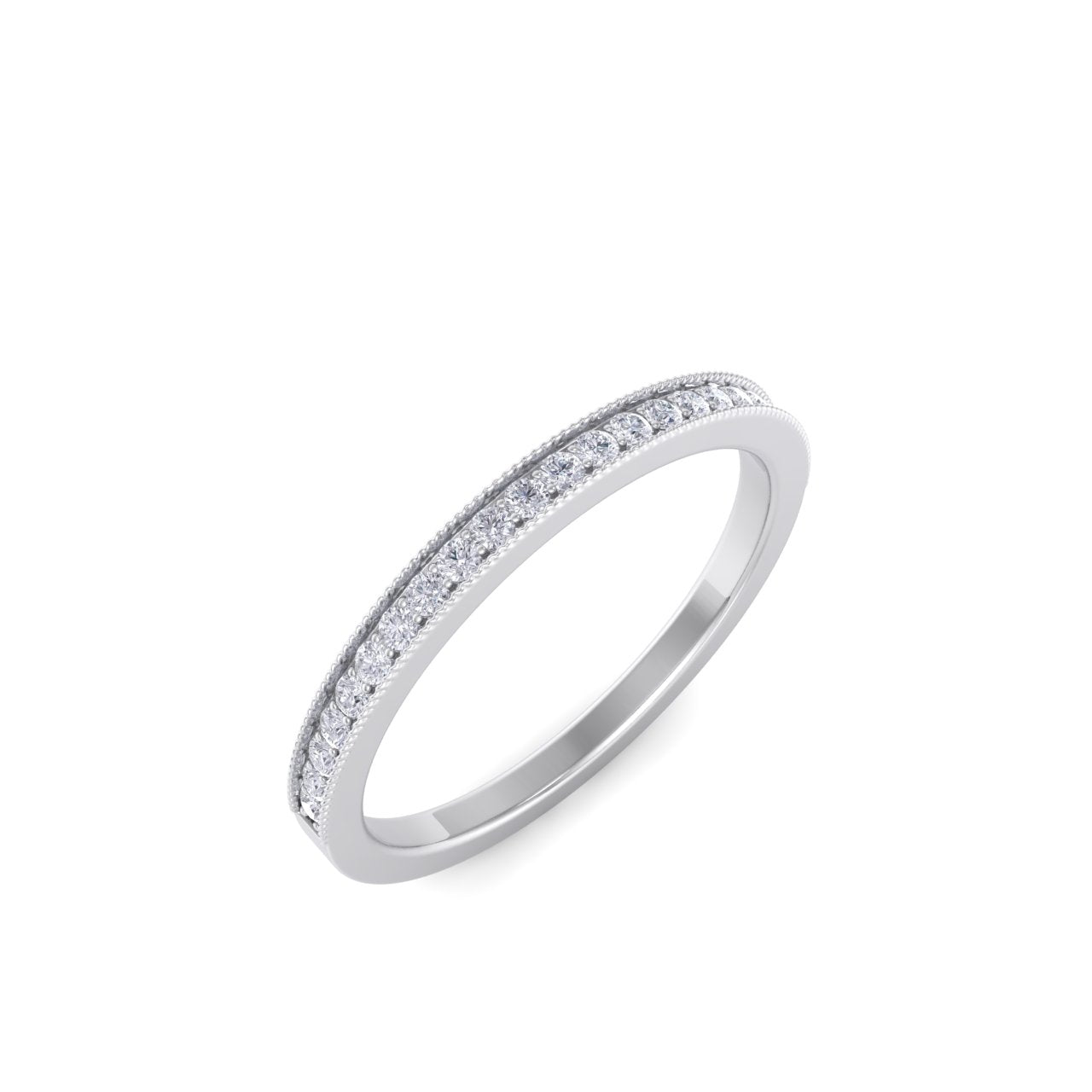 Diamond ring in white gold with white diamonds of 0.15 ct in weight