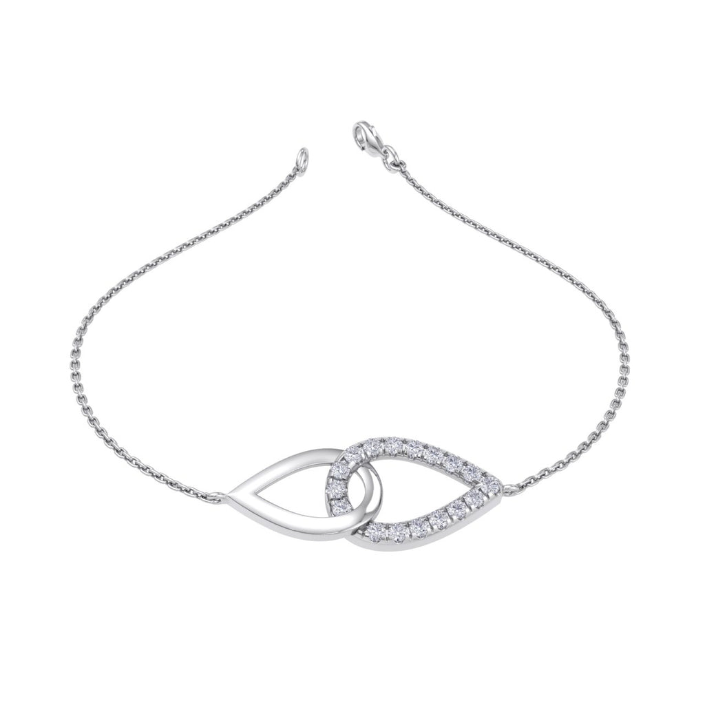 Bracelet in white gold with white diamonds of 0.51 ct in weight