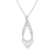 Waterfall pendant in white gold with white diamonds of 1.72 ct in weight