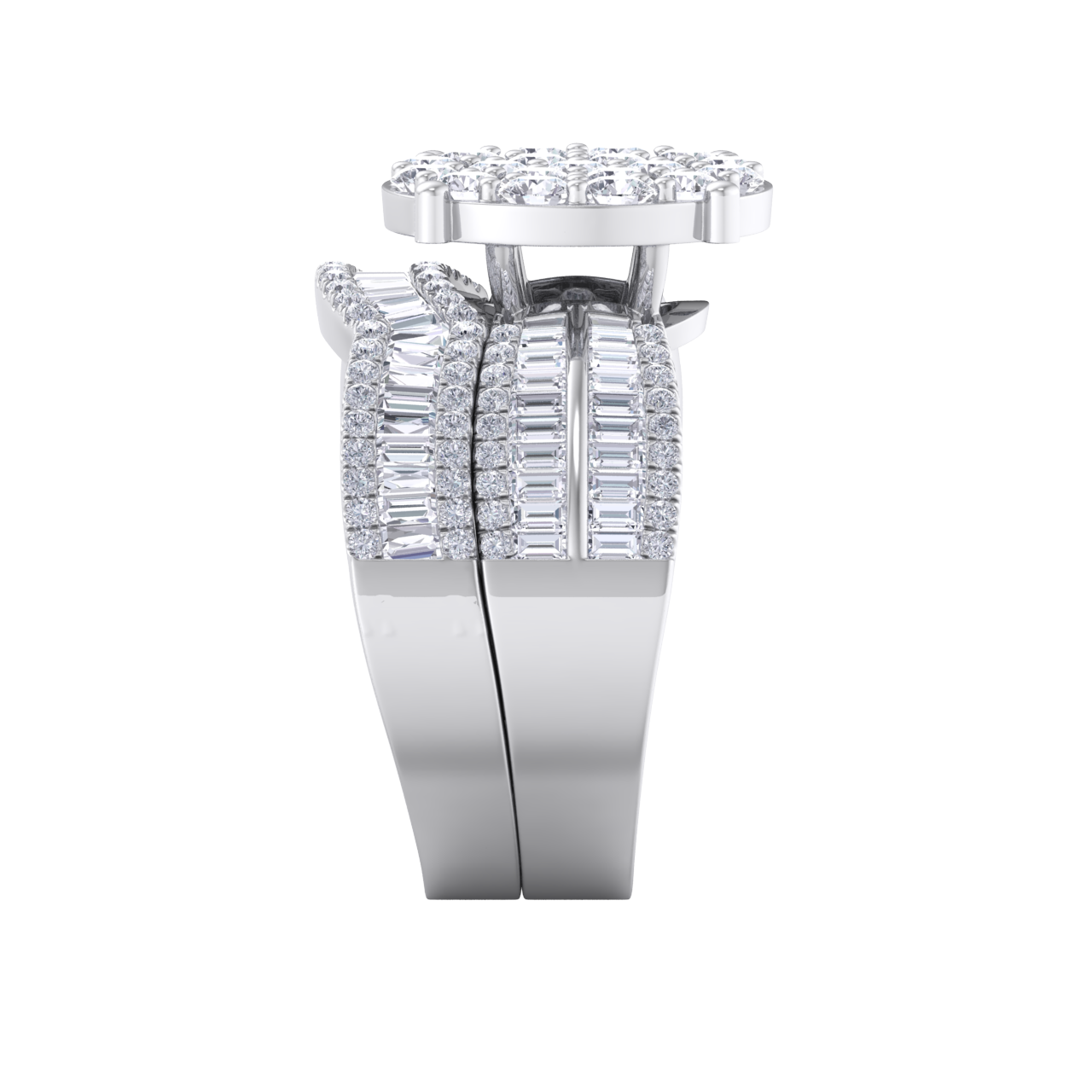 Beautiful Diamond ring in white gold with white diamonds of 2.74 ct in weight