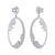 Chandelier earrings in white gold with white diamonds of 3.24 ct in weight