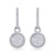 Round drop earrings in rose gold with white diamonds of 0.84 ct in weight - HER DIAMONDS®