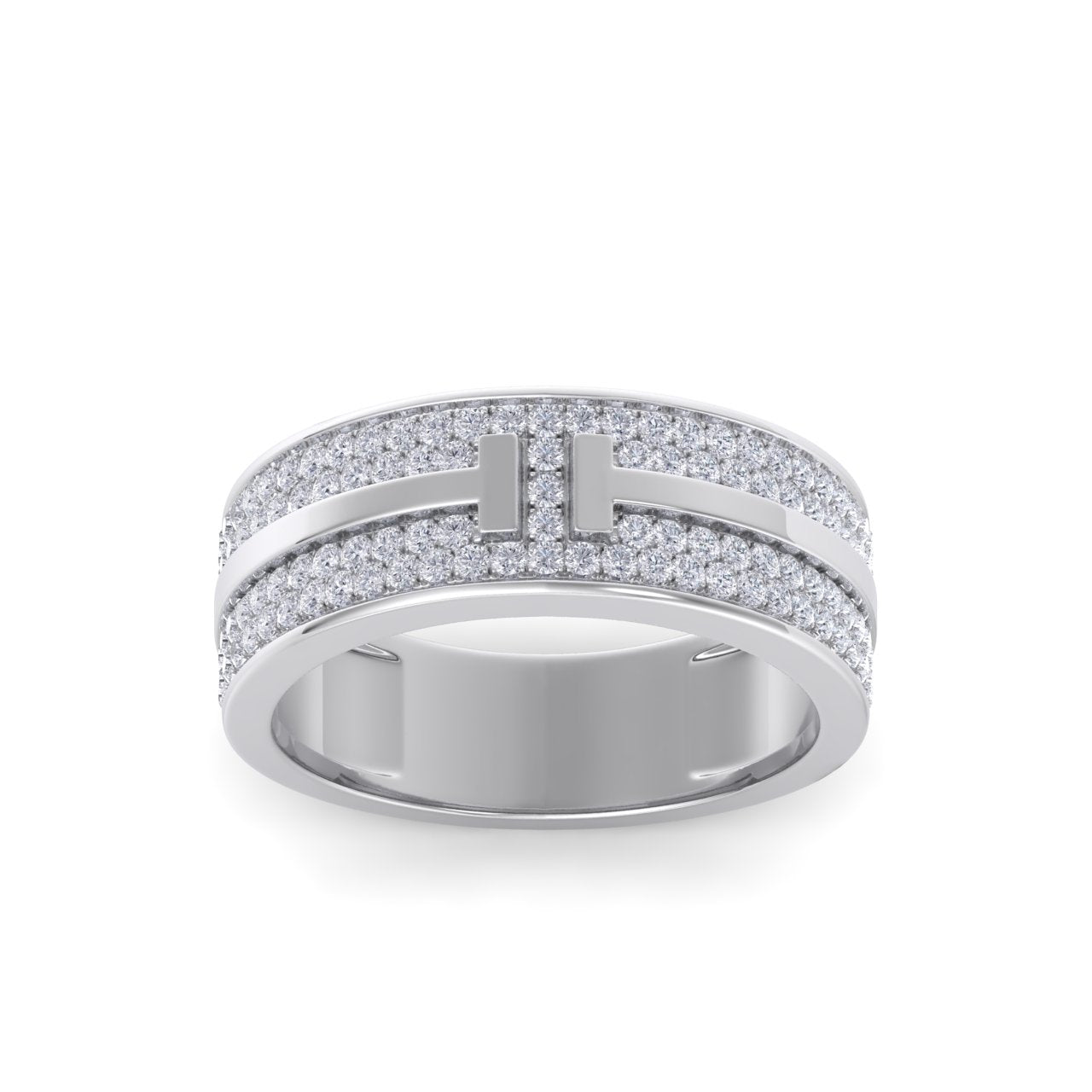 Diamond ring in white gold with white diamonds of 0.55 ct in weight
