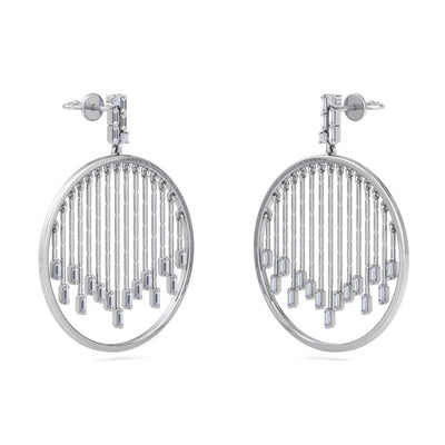 Monogram earrings in yellow gold with white diamonds of 1.10 ct in weight - HER DIAMONDS®