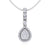 Pear pendant in white gold with white diamonds of 0.38 ct in weight - HER DIAMONDS®