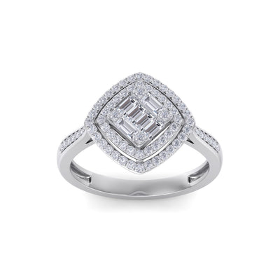 Ring in white gold with white diamonds of 0.44 ct in weight