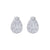 Pear shaped stud earrings in white gold with white diamonds of 0.71 ct in weight