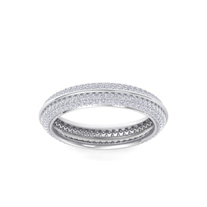 Eternity band in white gold with white diamonds of 0.96 ct in weight