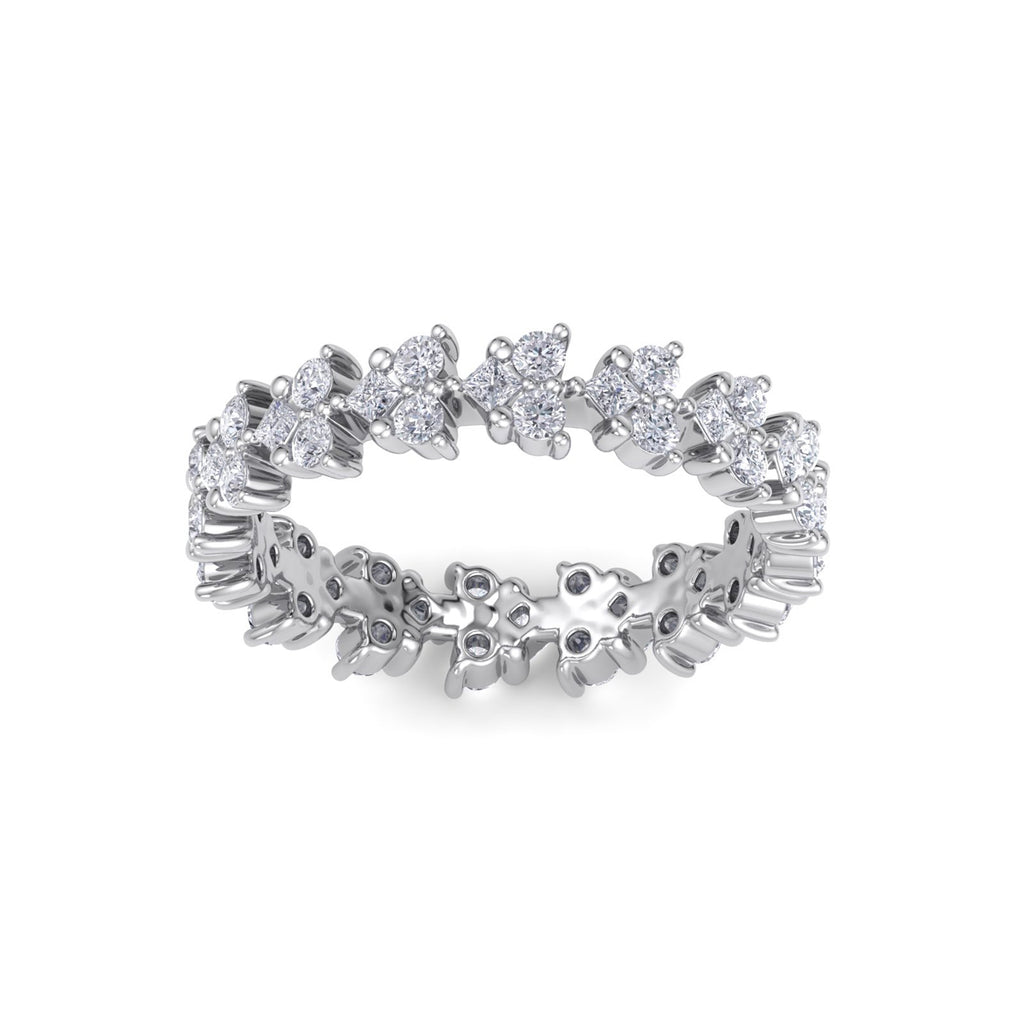 Eternity ring in white gold with white diamonds of 1.07 ct in weight