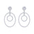 Chandelier earrings in white gold with white diamonds of 4.97 ct in weight