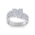 Heart wave ring in white gold with white diamonds of 1.82 ct in weight - HER DIAMONDS®