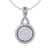 Round pendant in yellow gold with white diamonds of 0.38 ct in weight - HER DIAMONDS®