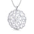 Flower pendant in white gold with white diamonds of 3.70 ct in weight