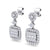 Drop earrings in white gold with white diamonds of 0.61 ct in weight