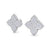 Stud earrings in white gold with white diamonds of 0.38 ct in weight