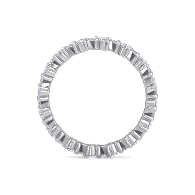 Eternity ring in white gold with white diamonds of 1.07 ct in weight