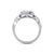 Diamond shaped halo ring in white gold with white diamonds of 0.82 ct in weight