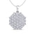 Round pendant necklace in yellow gold with eight-prongs with white diamonds of 1.14 ct in weight - HER DIAMONDS®