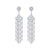 Chandelier earrings in yellow gold with white diamonds of 4.09 ct in weight