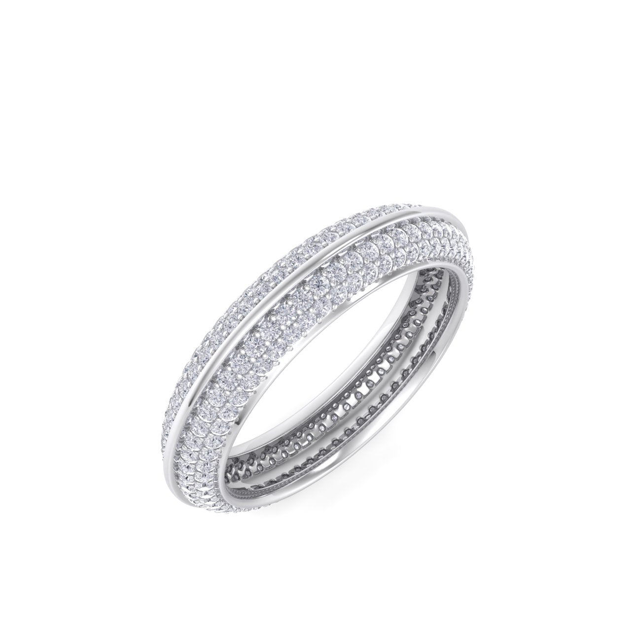 Eternity band in white gold with white diamonds of 0.96 ct in weight