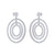 Chandelier earrings in white gold with white diamonds of 8.46 ct in weight