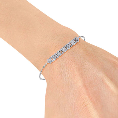 Bracelet in white gold with white diamonds of 0.46 ct in weight