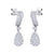 Pear drop earrings in rose gold with white diamonds of 1.43 ct in weight - HER DIAMONDS®