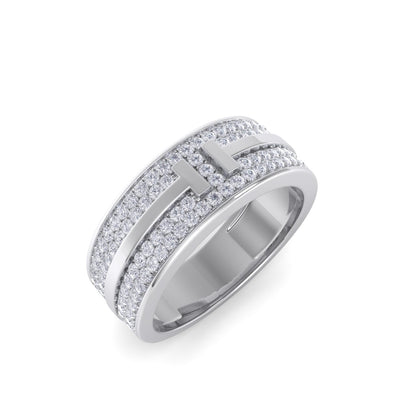 Diamond ring in white gold with white diamonds of 0.55 ct in weight