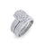 Bridal set in white gold with white diamonds of 1.48 ct in weight