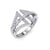 Statement ring in white gold with white diamonds of 0.54 ct in weight