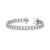 Bracelet chain in white gold with white diamonds of 1.44 ct in weight
