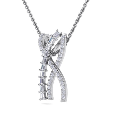 Necklace in white gold with white diamonds of 0.66 ct in weight - HER DIAMONDS®