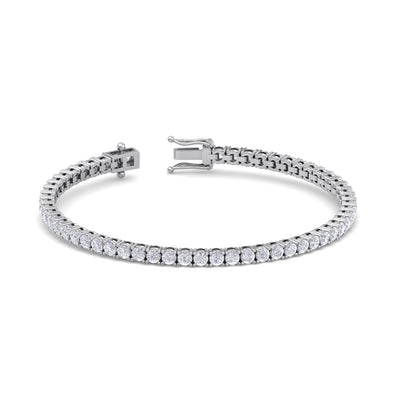 Tennis bracelet in yellow gold with white diamonds of 6.16 ct in weight - HER DIAMONDS®
