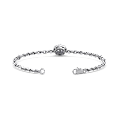 Bracelet in white gold with white diamonds of 0.19 ct in weight - HER DIAMONDS®