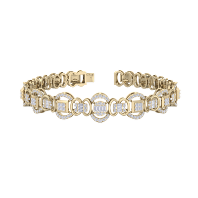 Statement bracelet in white gold with white diamonds of 1.77 ct in weight