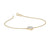 Circle bracelet in yellow gold with white diamonds of 0.50 ct in weight