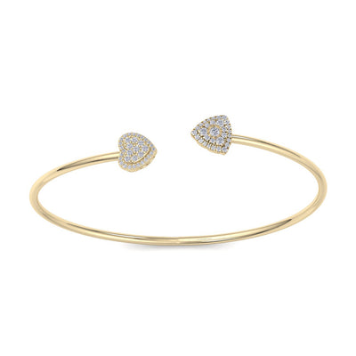 Bracelet in yellow gold with white diamonds of 0.39 ct in weight