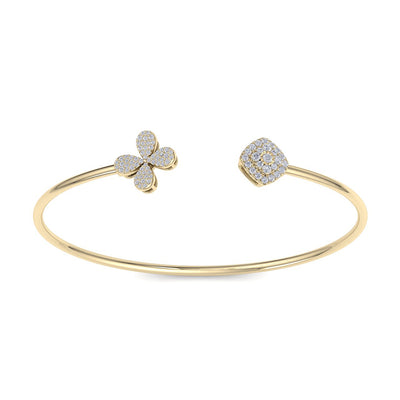 Bracelet in yellow gold with white diamonds of 0.52 ct in weight